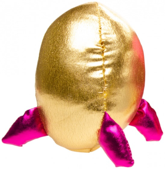 pluche raket 12 cm goud