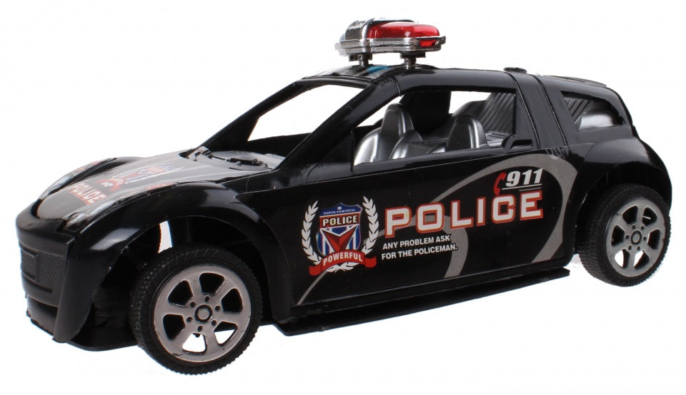 politieauto zwart 15 cm