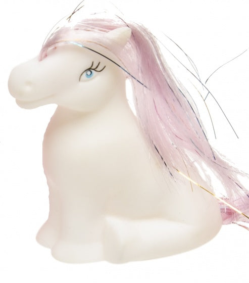 pony 6 cm roze/wit