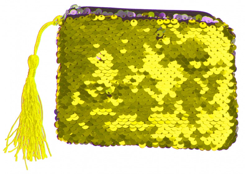 portemonnee zeemeermin glitter 13 cm goud