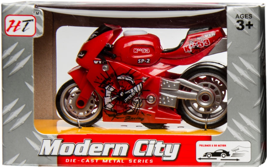 racemotor 'Modern City' 9 cm rood