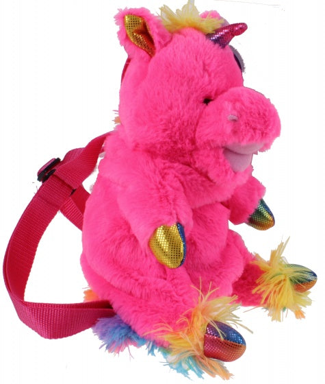 rugzak eenhoorn pluche fuchsia 32 cm