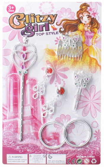 sieradenset prinsessen zilver 7-delig