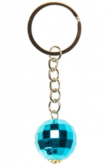 sleutelhanger discobal 2 cm blauw