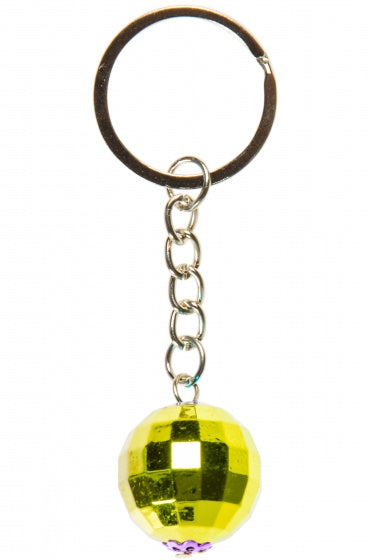 sleutelhanger discobal 2 cm goud