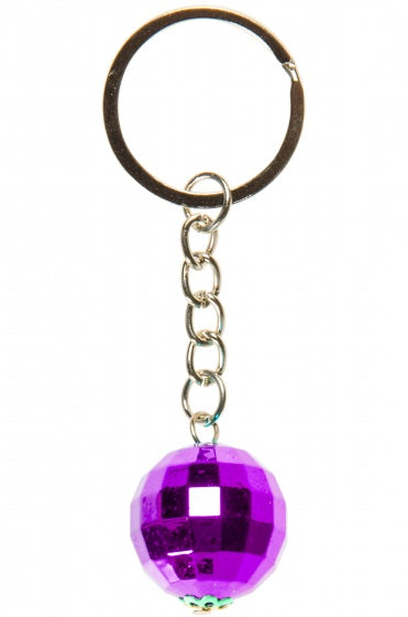 sleutelhanger discobal 2 cm roze