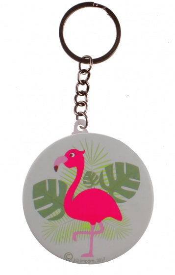sleutelhanger flamingo met spiegel groen 5