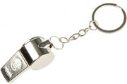 sleutelhanger met fluitje aluminium 6 cm