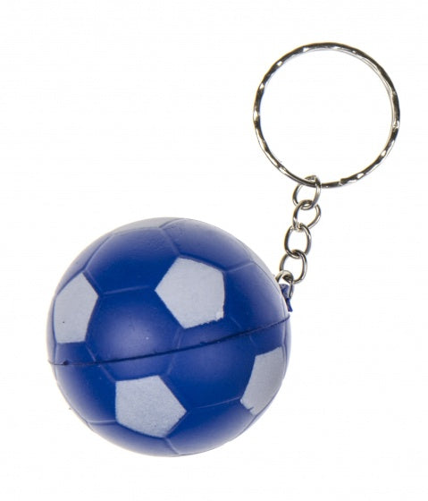 sleutelhanger voetbal blauw 4 cm