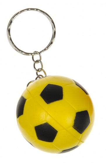 sleutelhanger voetbal geel 4 cm