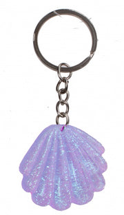 sleutelhanger zeester 4 cm paars
