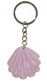 sleutelhanger zeester 4 cm roze