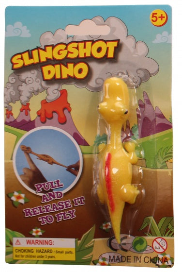 slingshot dino 11 cm geel/oranje J