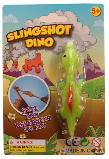 slingshot dino 11 cm groen/rood E