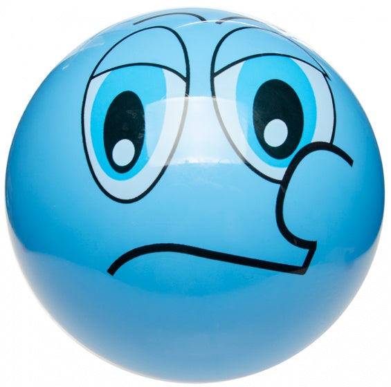 speelbal Smilingface 23 cm blauw