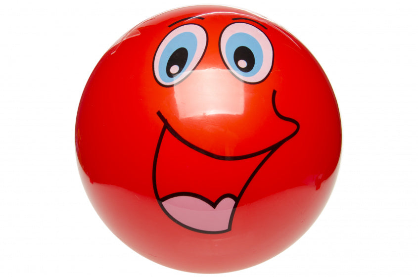 speelbal Smilingface 23 cm rood