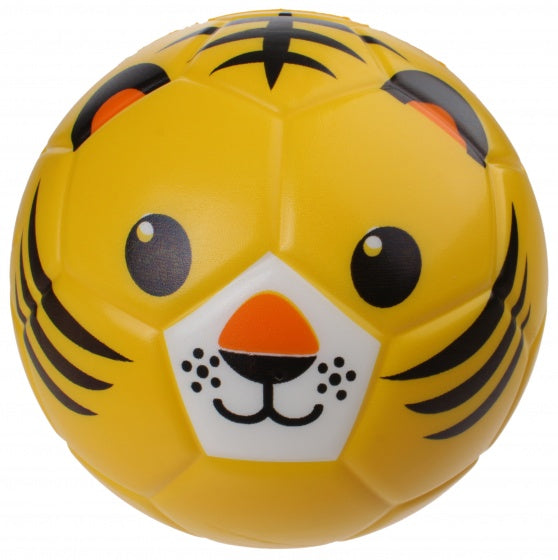 speelbal tijgergezicht 15 cm oranje