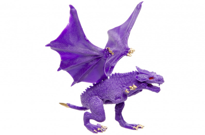 speelfiguur draak 7 cm paars