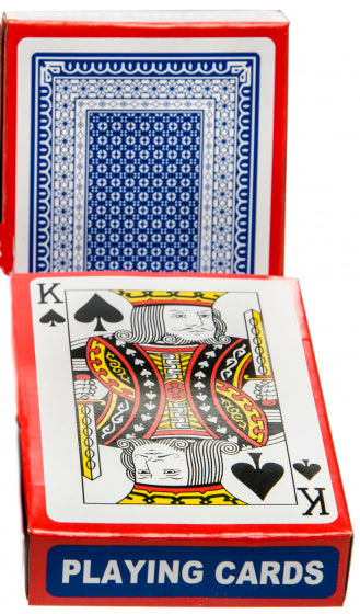 speelkaarten 6 x 9 cm karton blauw