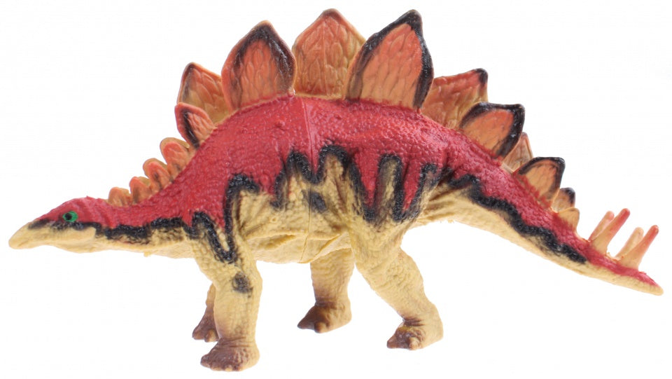 Stegosaurus 17 cm rood/bruin