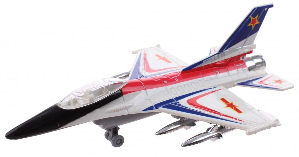 straaljager F-16 Typhoon jongens 20 cm wit/rood/blauw