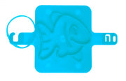 strandzegel vis 8 cm blauw