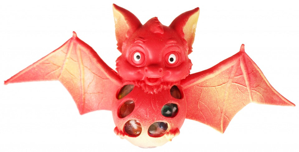 stressbal squish vleermuis 11 x 25 cm rood