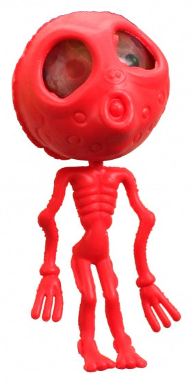 stressbal squishy Alien 12 x 5 cm rood
