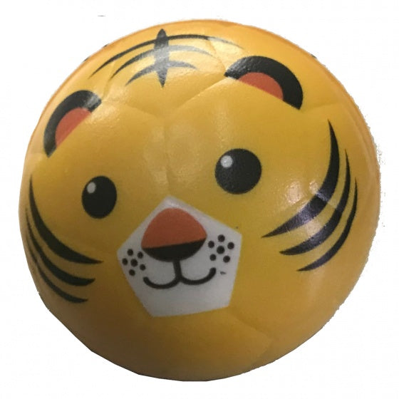 stressbal tijger geel 10 cm