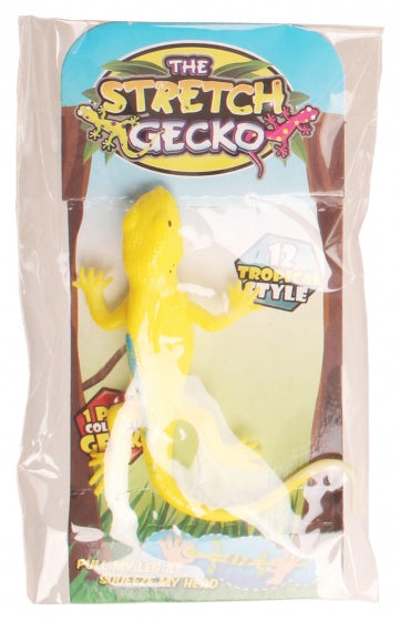 stretch gekko 10 cm geel I