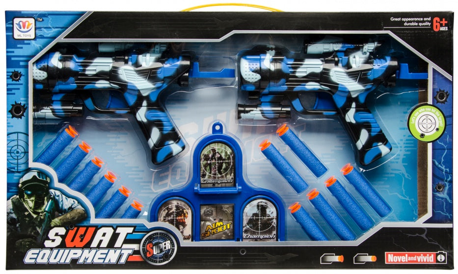 Swat equipment 4-delig blauw