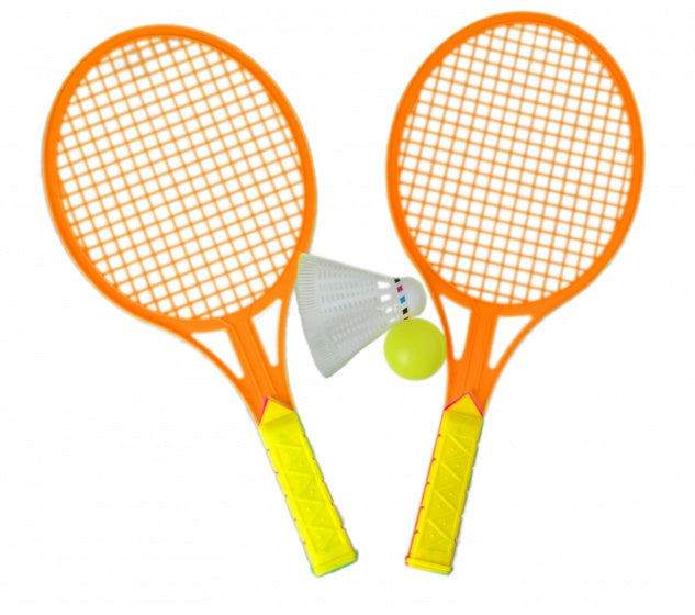 Tennisset oranje/geel 4-delig