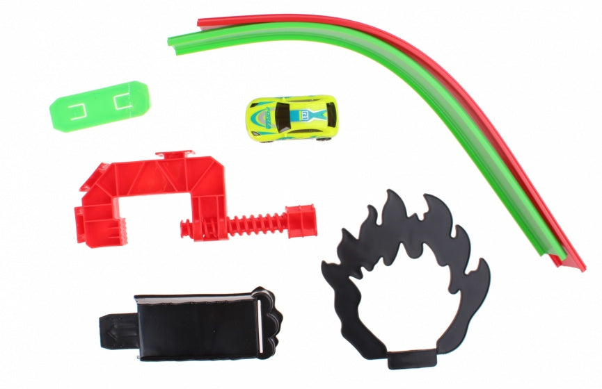 track racing met auto groen 80 cm