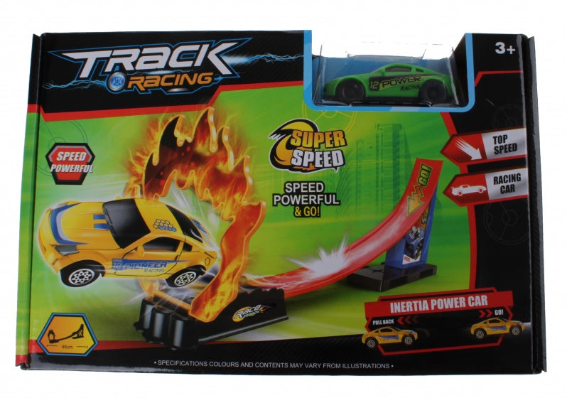 track racing met auto groen 80 cm