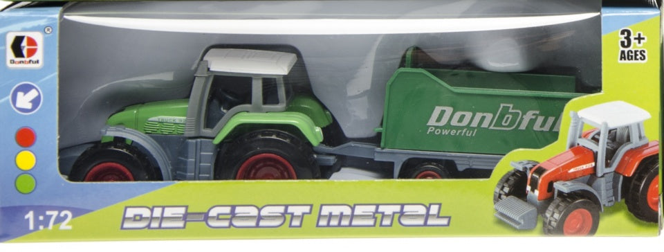 tractor met aanhanger 15 cm groen