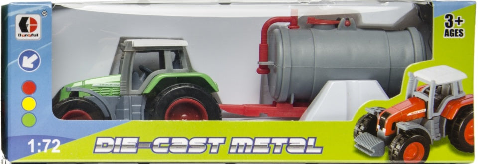 tractor met gierton 15 cm groen