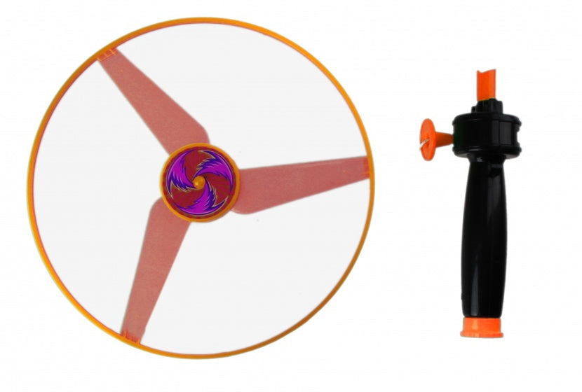 vang- en lanceerspel ufo oranje 14 cm