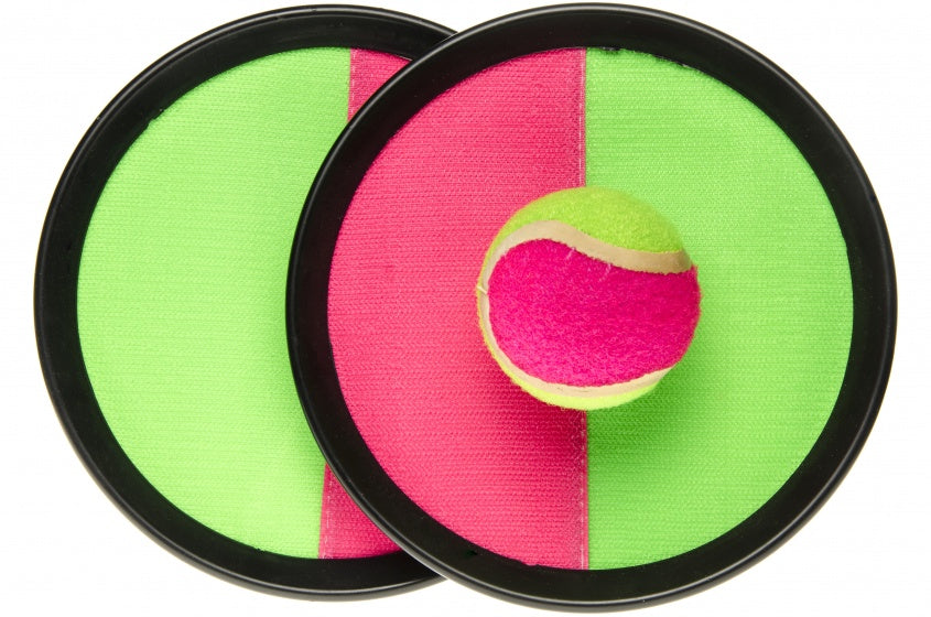 vangspel klittenband roze/groen 18 cm