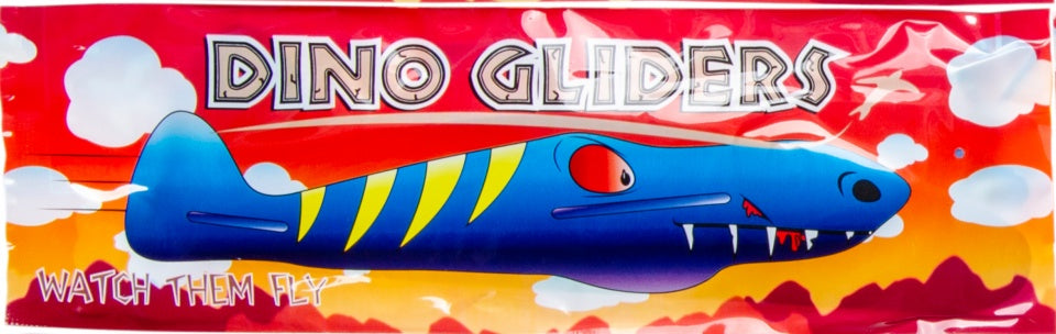vliegtuig Dino Glider blauw 20 cm