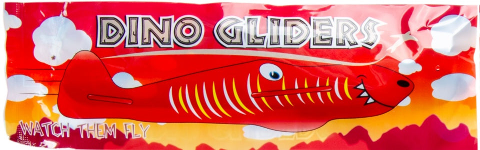 vliegtuig Dino Glider rood 20 cm
