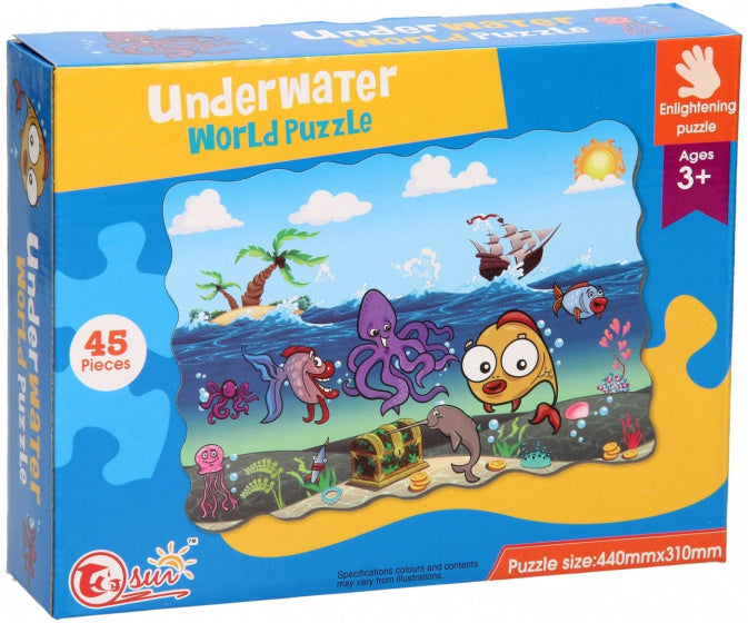 vloerpuzzel Underwater World junior 44 cm 45-delig
