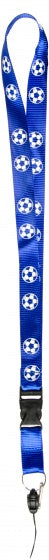 voetbal keycord blauw