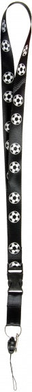 voetbal keycord zwart