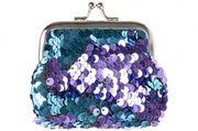 zeemeermin-portemonnee glitter 9 cm blauw/paars
