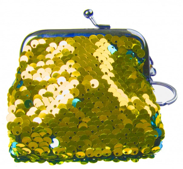 zeemeermin-portemonnee glitter 9 cm goud