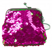 zeemeermin-portemonnee glitter 9 cm roze