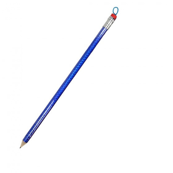 potlood XL glitter blauw