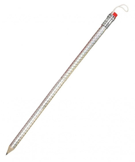 potlood XL glitter zilver