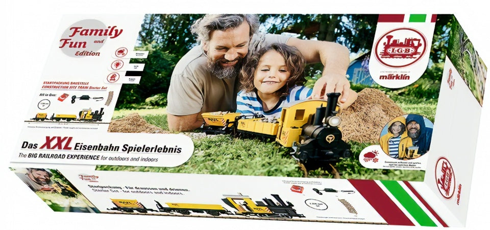 startset bouwplaatstrein 230V G-spoor 680 mm geel