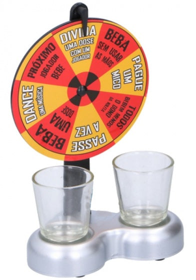 drankspel Borrelroulette 19 cm 3-delig